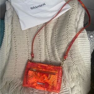 Brahmin Used, like new Spicy Orange crossbody